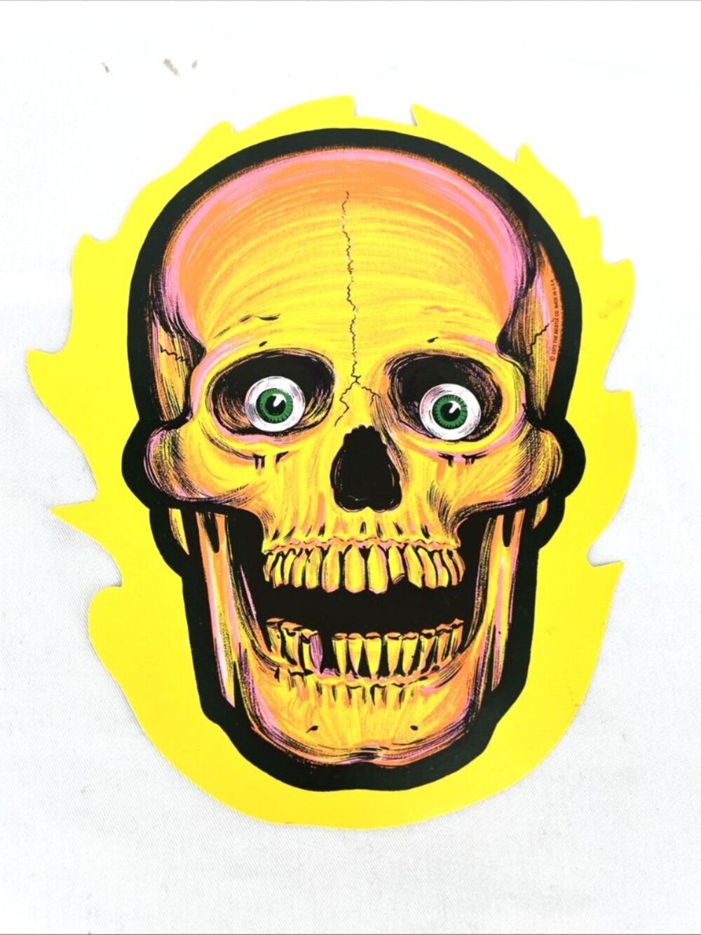 Skull Paper Wall Decor Halloween Paper Decorations Skeleton Head 11"